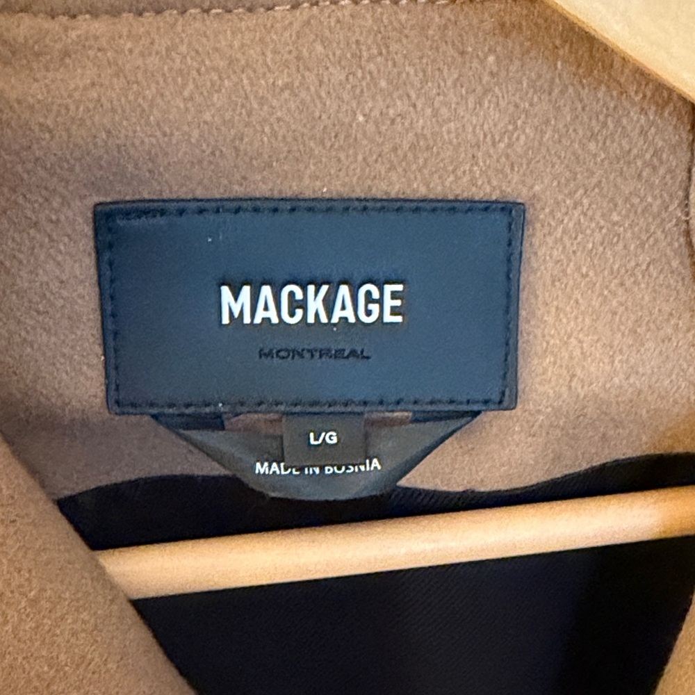 Mackage Rosa-O Camel Long Coat, Size L - Picture 5 of 9